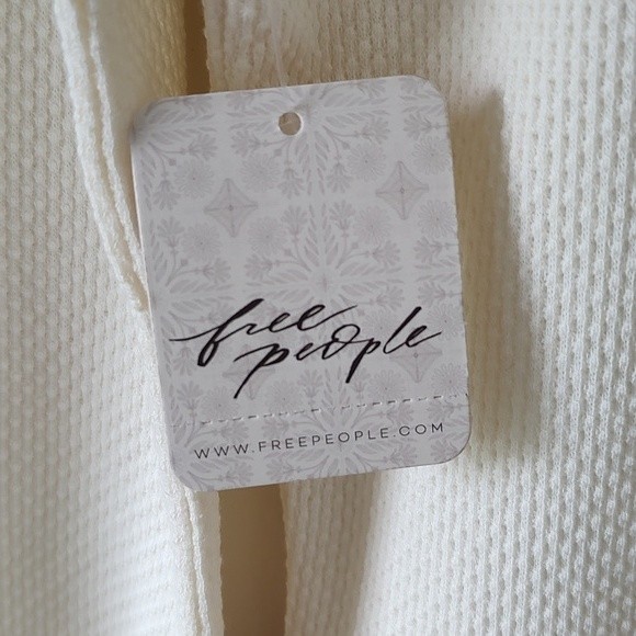 NWT! Free People Mikah Cream Layering Print Detailing Top / Shirt Size Small $78 - Picture 7 of 9